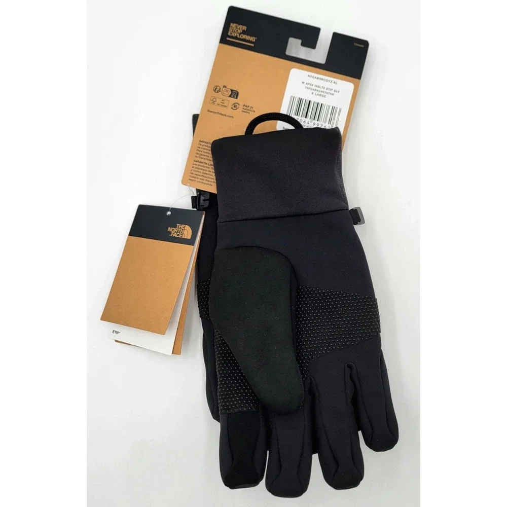 The North Face Womens Apex Etip Insulated Gloves XL Dark Grey Heather New